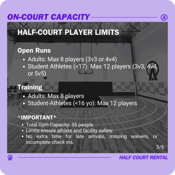 Taro Side | Half Court Rental - Image 4