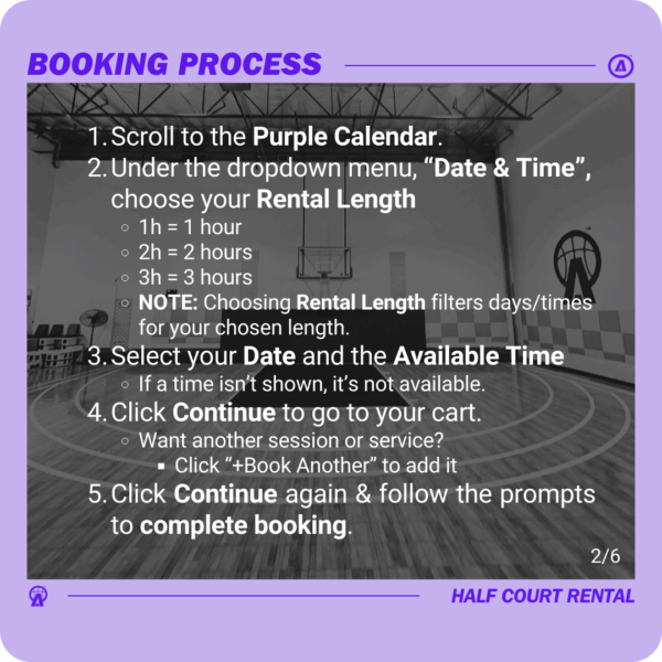 Taro Side | Half Court Rental - Image 3