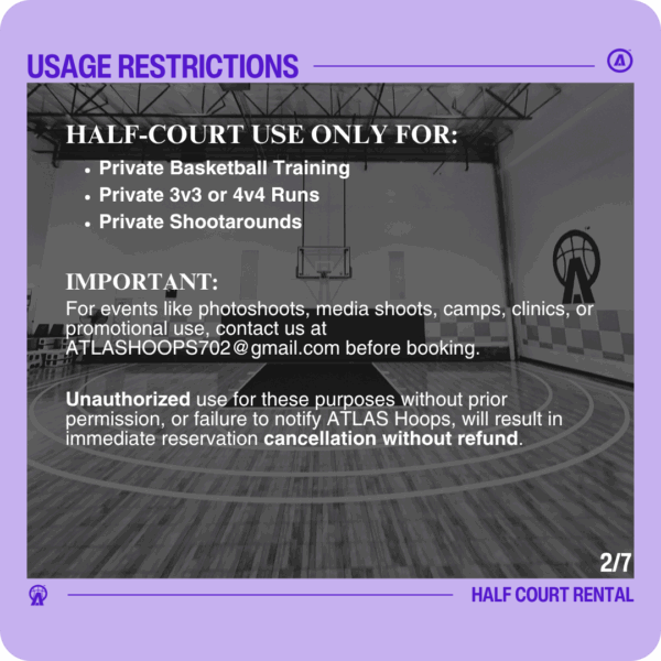 Taro Side | Half Court Rental - Image 2