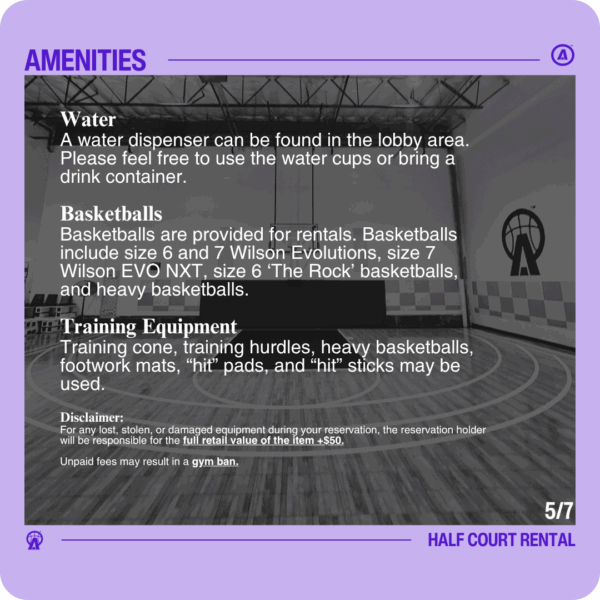 Taro Side | Half Court Rental - Image 5