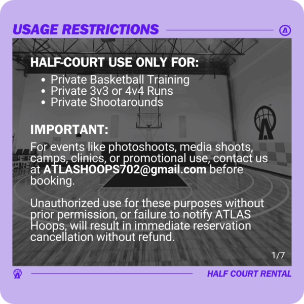 Taro Side | Half Court Rental - Image 3
