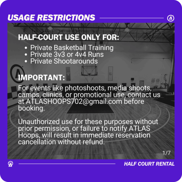 Ube Side | Half Court Rental - Image 2