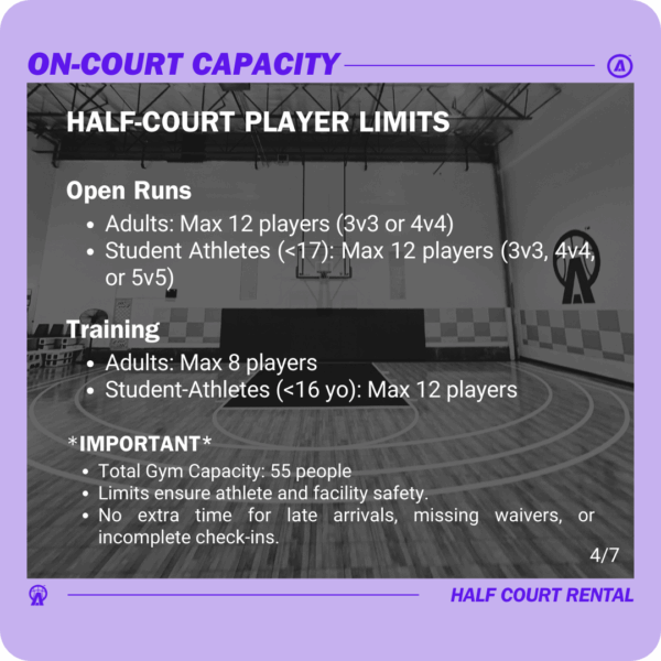 Taro Side | Half Court Rental - Image 6