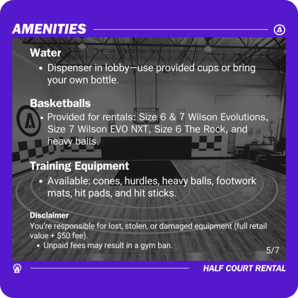 Ube Side | Half Court Rental - Image 6